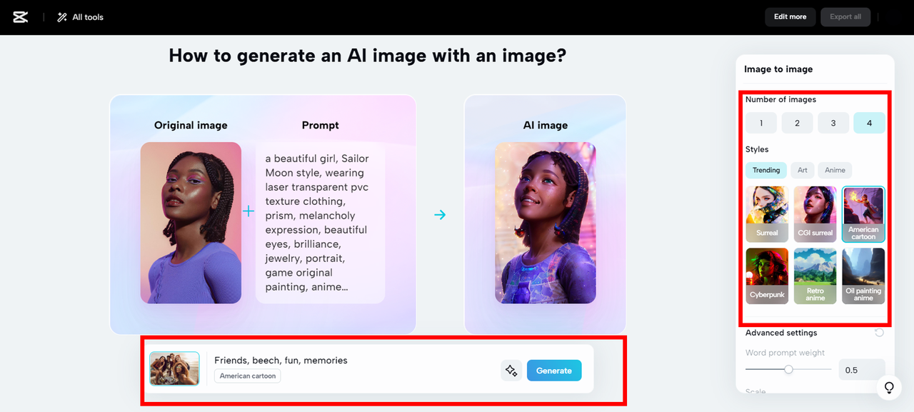 AI generate manga