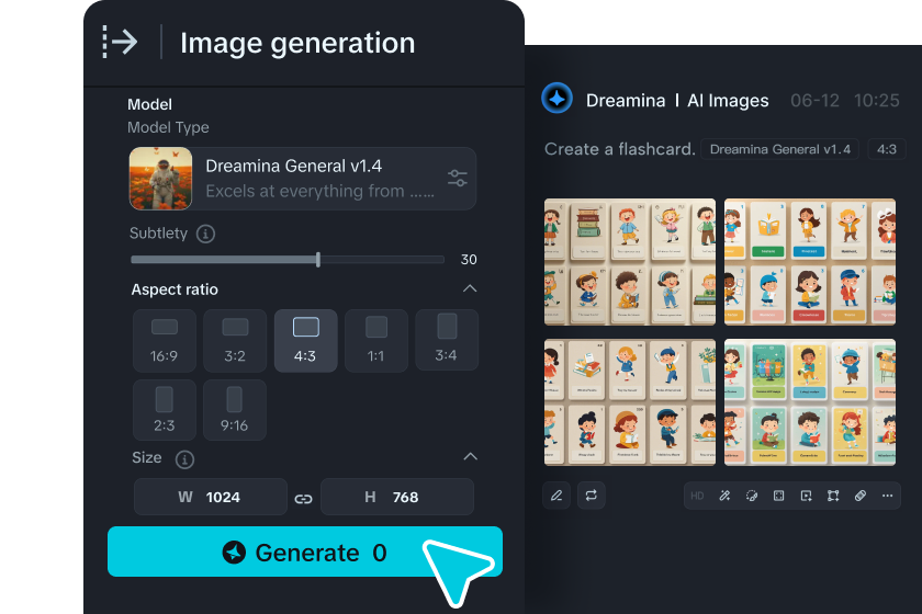 Select type and generate