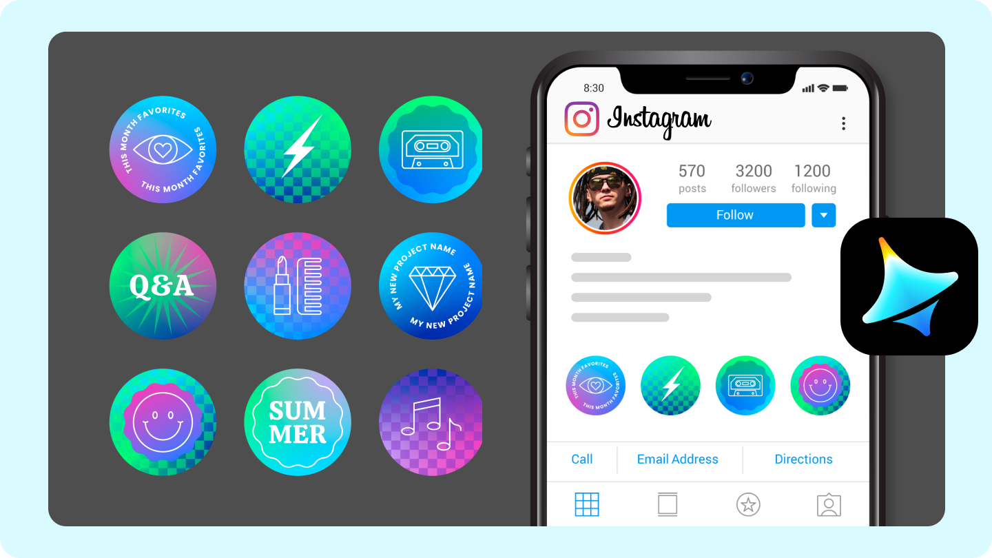 Editar capa para Instagram Highlights