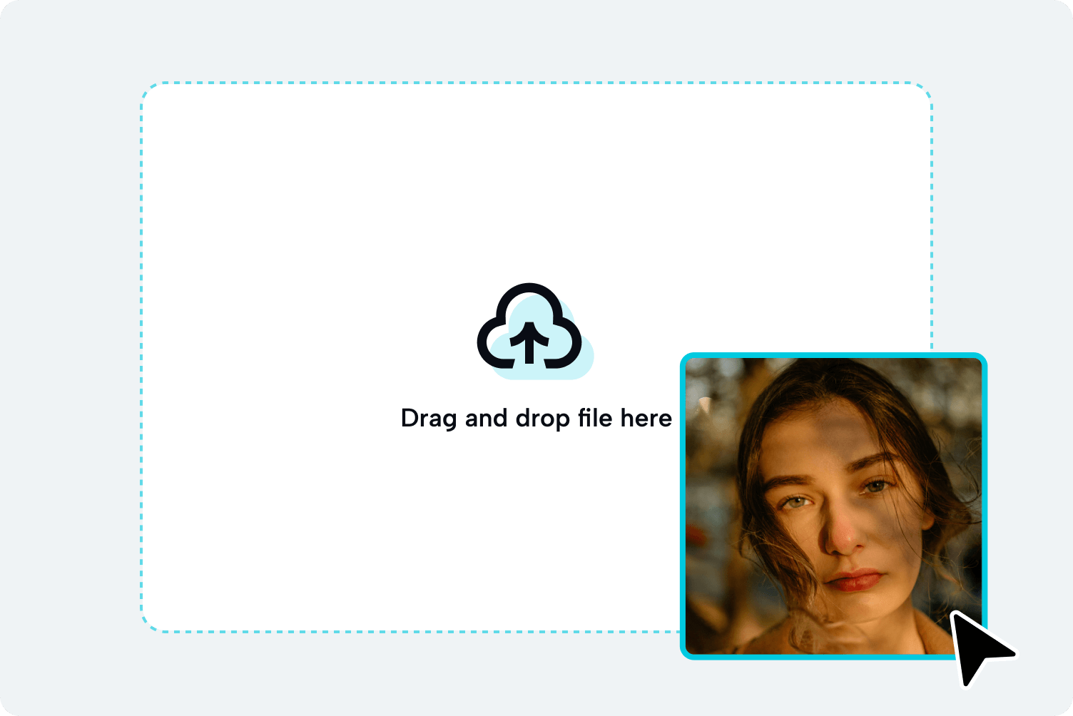 Upload photo to the portrait generator