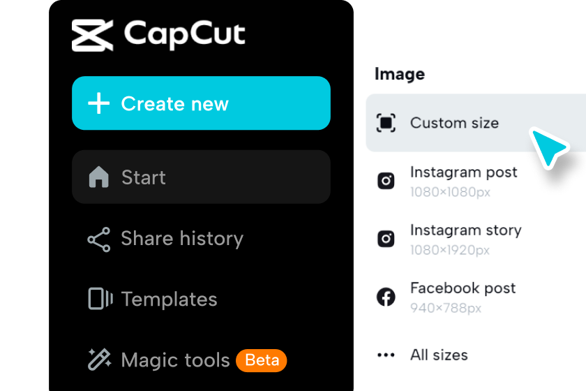 Запустіть CapCut і виберіть "Створити"
